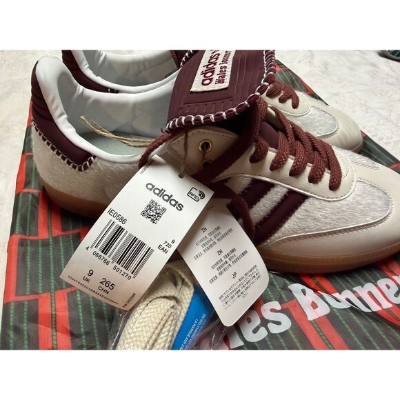 NEW Size 9.5 - Wales Bonner x adidas Samba Pony Cream White
